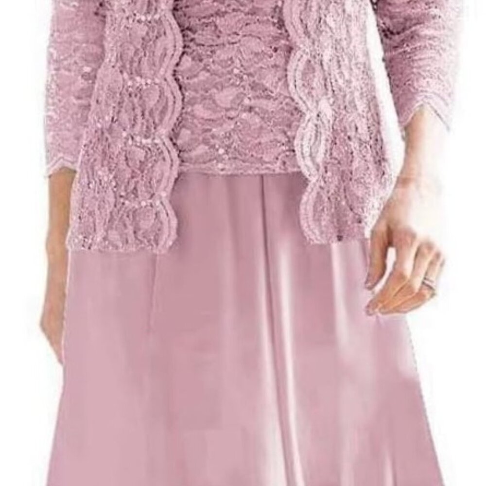 Mother of the bride, our grandmother of the bride dress and jacket tea length